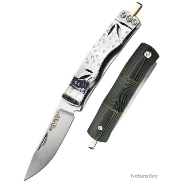 MCUSTA - MC154 - Bamboo Money Clip - Acier VG-10 Micarta Vert Cran Forc�