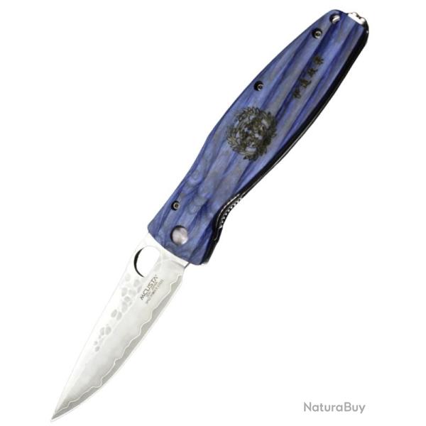 MCUSTA - MC186G V2.0 - Manche Pakka wood bleu et lame SPG2