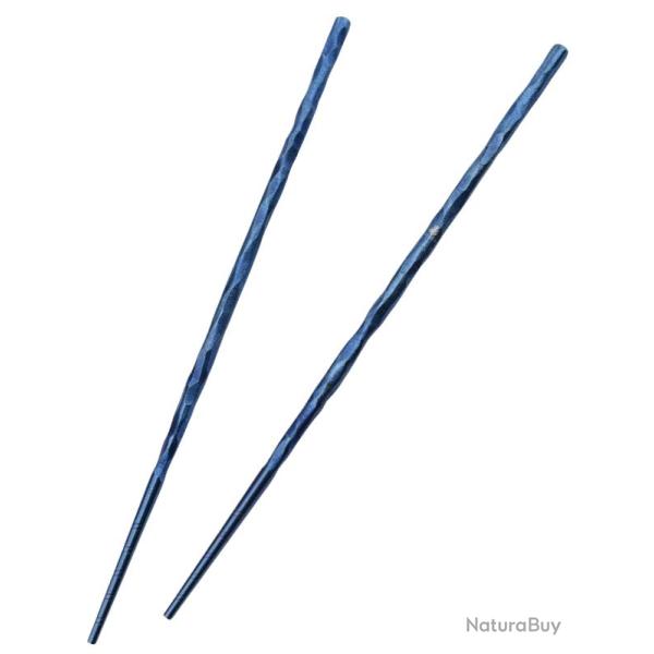 KIZER - T309A2 - Chopsticks Baguettes en titane pour le repas couleur bleu