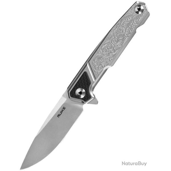 RUIKE - P875SZ - Couteau de poche en acier 14C28N et fibre de carbone