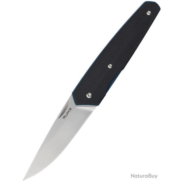 RUIKE - P848B - Noir - Couteau de poche lame acier 14C28N manche G10