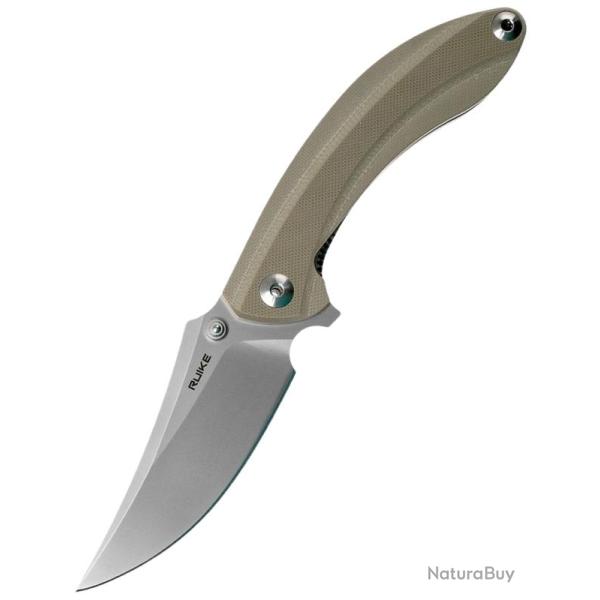 RUIKE - P155W - Sable du d�sert - Couteau de poche lame acier 14C28N manche G10