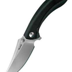 RUIKE - P155B - Noir - Couteau de poche lame acier 14C28N manche G10