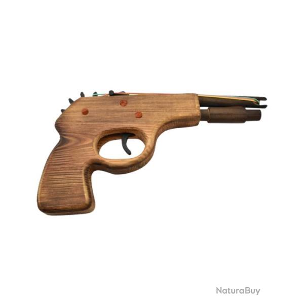 RUBBER BAND SHOOTER - 3704-RW2 - Pistolet � �lastiques en bois