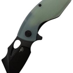 BESTECH KNIVES - Lizard BG39E - Couteau pliant Lame D2, Manche G10 Transparent