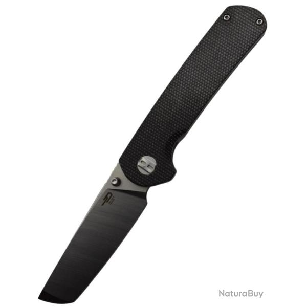 BESTECH KNIVES - Sledgehammer BG31C - Couteau pliant Lame Tanto D2, Manche Micarta, Clip Discret