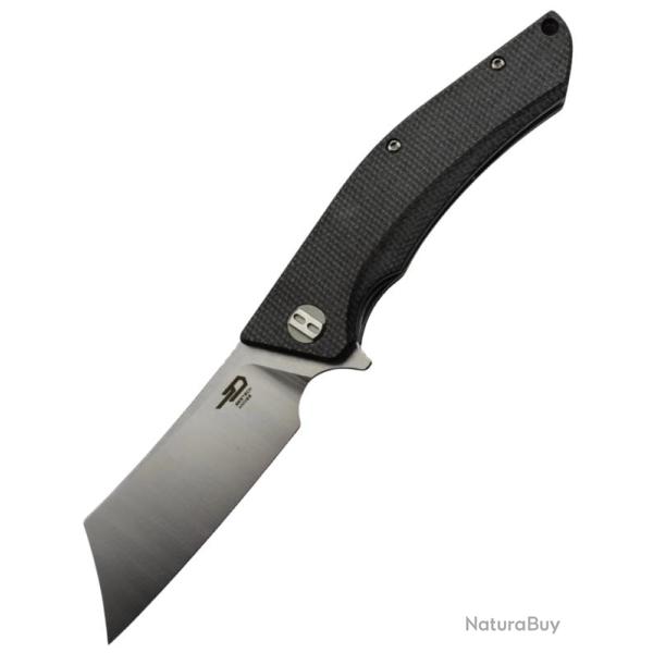 BESTECH KNIVES - Cubis BG42A - Couteau pliant lame D2, manche micarta, style cleaver