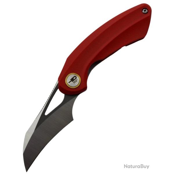 BESTECH KNIVES - Bihai BG53C-2 - Couteau pliant Lame Hawkbill, Acier Sandvik 14C28N, Manche G10