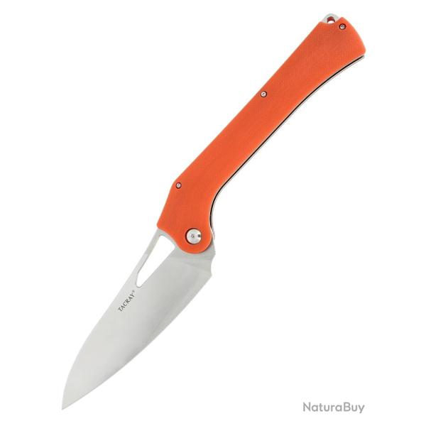 TACRAY - TR-FK02 - Couteau de cuisine pliant lame VG10 manche G10 orange