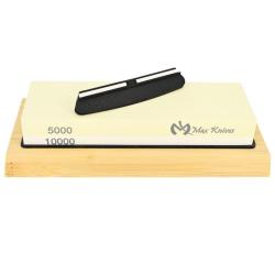 MAXKNIVES - MK1709 - Pierre d'aff&ucirc;tage sur support + guide d'aff&ucirc;tage
