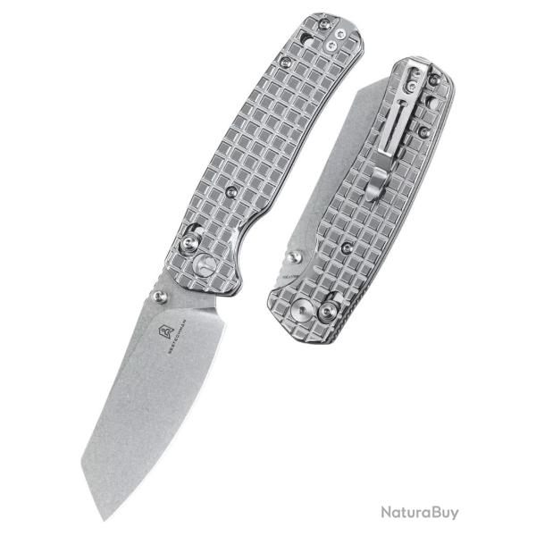 Bestechman Cicada's Wing BMK06-S-5 - Couteau pliant 10Cr15MoV manche inox poli motif fragment�