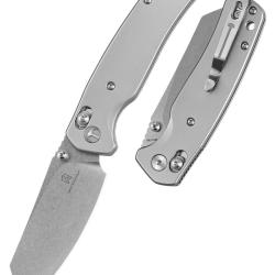 Bestechman Cicada's Wing BMK06-S-7 - Couteau pliant acier 10Cr15MoV manche acier inoxydable