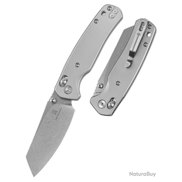 Bestechman Cicada's Wing BMK06-S-7 - Couteau pliant acier 10Cr15MoV manche acier inoxydable