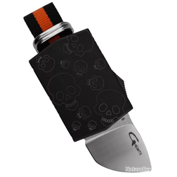 GOLGOTH - G15 Skull - Couteau de poche OTF compact acier D2 aluminium anodis�