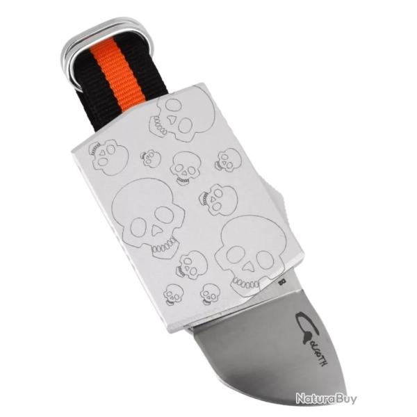 GOLGOTH - G15SKS - SKULL SILVER - Bracelet Couteau OTF
