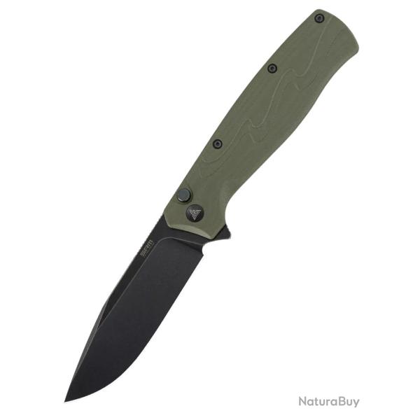 Couteau pliant EDC SRM 221X-GP - Bowie 14C28N noir & manche G10 vert OD