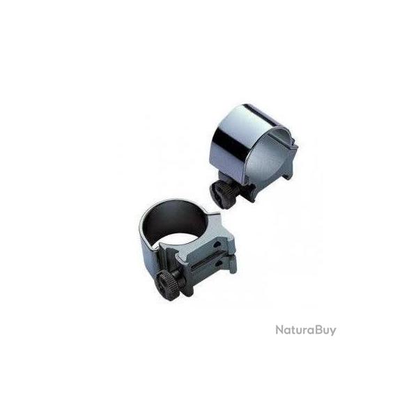 Colliers WEAVER top mount 25.4mm extra haut (Noir brillant)