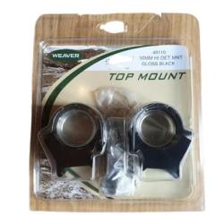 Colliers WEAVER top mount 30mm haut 49110 (noir brillant)