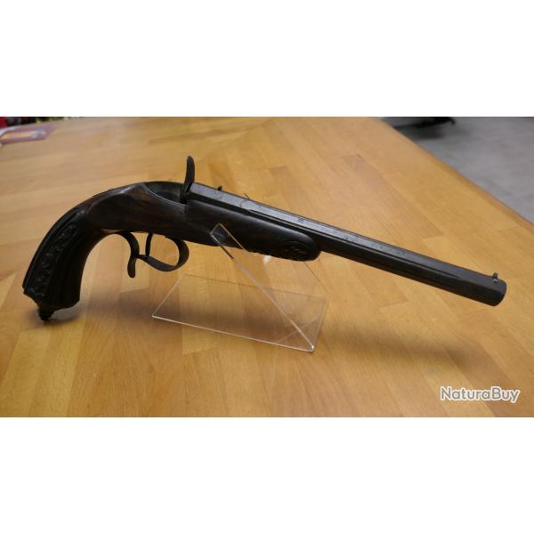 PISTOLET DE TIR 6MM FLOBERT  SIGNE N.COURARD   VERS 1860 MISE A PRIX 1 EUROS SANS PRIX DE RESERVE