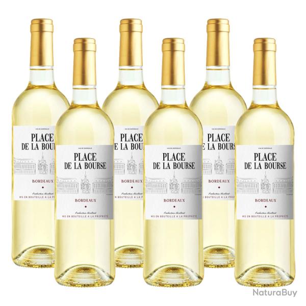 Place de la Bourse - Vin blanc moelleux de Bordeaux AOP - 6 bouteilles de 75cl