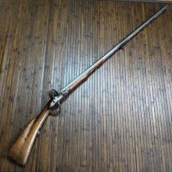Rare Fusil LUXE de Chasse &agrave; Silex &agrave; Deux Coups � &laquo; Dauphin &agrave; Canthal &raquo; � XVIIIe Si&egrave;cle