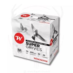 25 cartouches SUPER GRIVES Cal.12/70 32g WINCHESTER 7.5