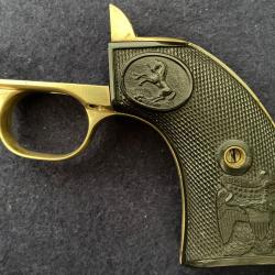 Vintage et rare : Plaquette Colt 1873 avec cadre pour monter sur Uberti 1873 ancien mod&egrave;le