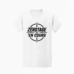 T-shirt Tir Sportif Z&eacute;rotage en cours Blanc