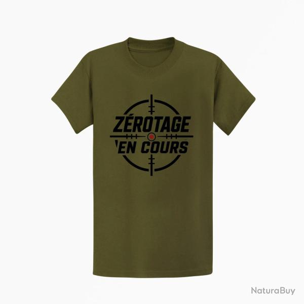 T-shirt Tir Sportif Z�rotage en cours Kaki / Orange