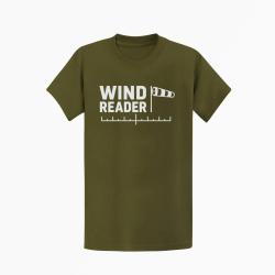 T-shirt Tir Sportif Wind Reader Manche &agrave; air Kaki / Blanc