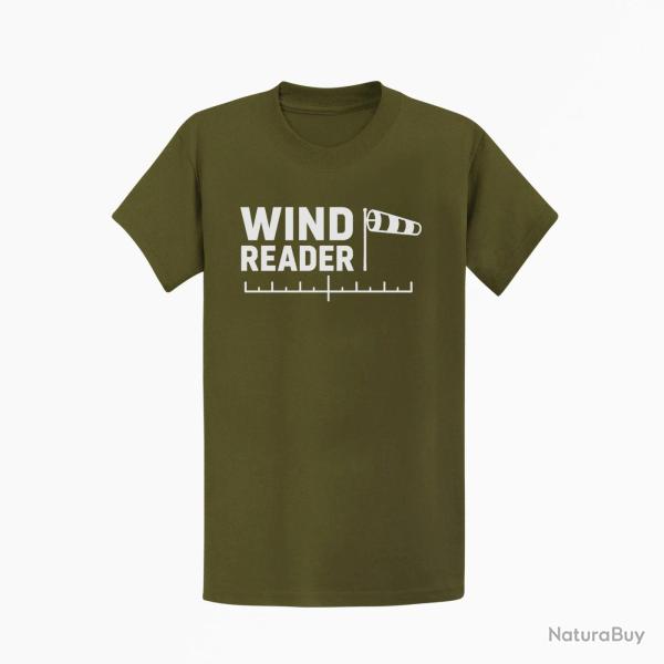 T-shirt Tir Sportif Wind Reader Manche � air Kaki / Blanc