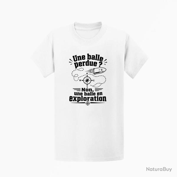 T-shirt Tir Sportif Une balle perdue Blanc