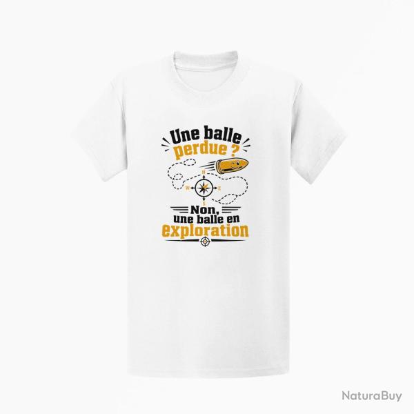 T-shirt Tir Sportif Une balle perdue Blanc / Orange