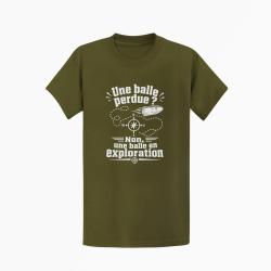 T-shirt Tir Sportif Une balle perdue Kaki / Blanc
