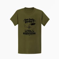 T-shirt Tir Sportif Une balle perdue Kaki / Noir