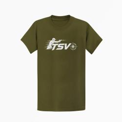 T-shirt Tir Sportif TSV Tireur en mouvement Kaki / Blanc