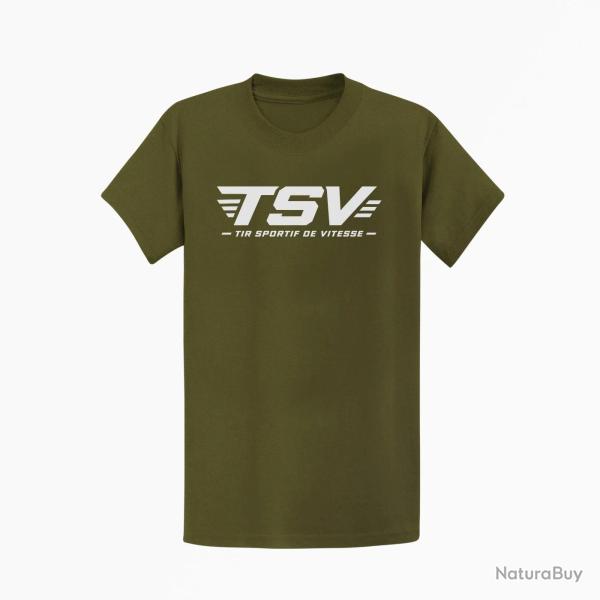 T-shirt Tir Sportif TSV Logo vitesse Kaki / Blanc