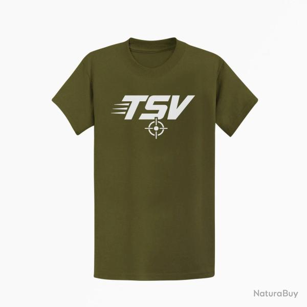 T-shirt Tir Sportif TSV Cible Kaki / Blanc