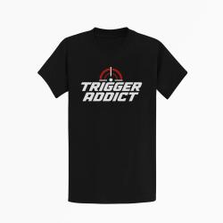 T-shirt Tir Sportif Trigger Addict Typographie Noir / Orange