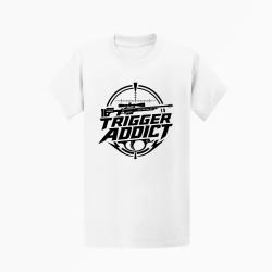 T-shirt Tir Sportif Trigger Addict R&eacute;ticule Blanc