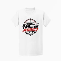 T-shirt Tir Sportif Trigger Addict R&eacute;ticule Blanc / Orange