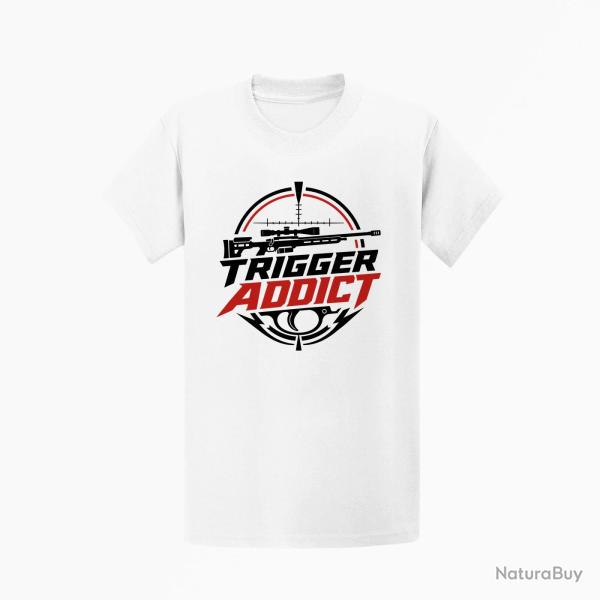 T-shirt Tir Sportif Trigger Addict R�ticule Blanc / Orange