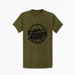 T-shirt Tir Sportif Trigger Addict R&eacute;ticule Kaki / Noir