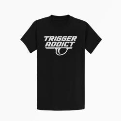 T-shirt Tir Sportif Trigger Addict D&eacute;tente typographique Noir