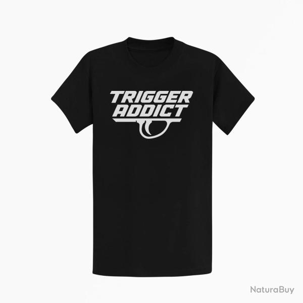 T-shirt Tir Sportif Trigger Addict D�tente typographique Noir