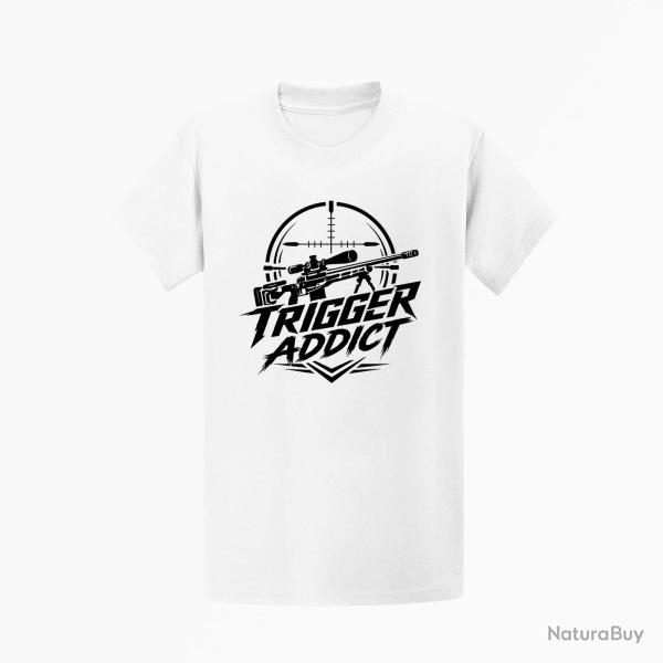 T-shirt Tir Sportif Trigger Addict Carabine rouge Blanc