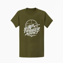 T-shirt Tir Sportif Trigger Addict Carabine rouge Kaki / Blanc
