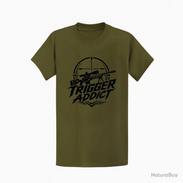 T-shirt Tir Sportif Trigger Addict Carabine rouge Kaki / Noir