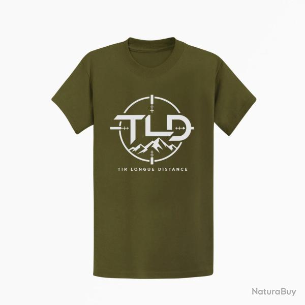 T-shirt Tir Sportif TLD simple Kaki / Blanc