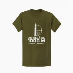 T-shirt Tir Sportif TLD au-del&agrave; de 1000 m Kaki / Blanc